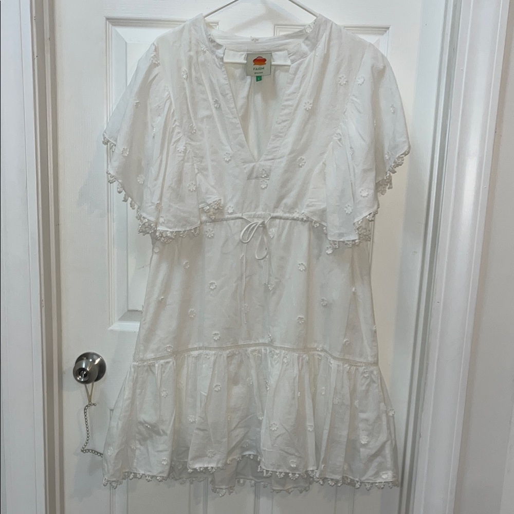 FARM Rio White mini dress  with Embroidery